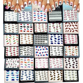 Nail Art Water Slide Stickers Decals 30 Sheets (700 Plus Designs) (Feather Flower Remix)