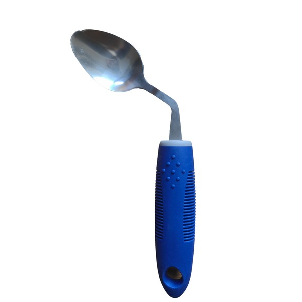 4-Piece Adaptive Utensils Set - 42° Angled Parkinsons Utensils, Weighted