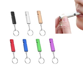 Mirhua Whistle, Disaster Prevention, Whistle, Rescue, Survival, Set of 7, Aluminum Alloy Whistle, For Hiking, School, Gym, Camping, Lifeguard, Coach, Referee Equipment, General Purpose, Outdoor