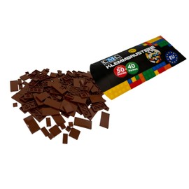 120 Clamping Blocks Tiles 34 Different Colours to Choose From Building Blocks 1 x 1 1 x 2 2 x 2 2 x 4 Tiles Nubs Compatible (090 - Brown)