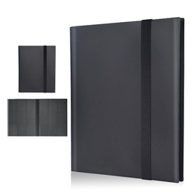 Mindu Trading Card Binder 9 Pocket – 30 Pages Holds 540 Cards, Card Collection Album Folder with Side Loading Pockets, Elastic Strap Closure, Waterproof & Durable Storage