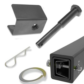 Suspension Dudes Anti-Rattle Trailer Hitch Pin Prevents Wobble and Swaying, Corrosion Resistant - Fits 2" Receiver with 1/2" Pinhole - Black