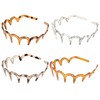 Pack of 4 Zigzag Headbands, Shark Tooth Hair Comb, Hard