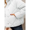 Ebifin Women's Quilted Puffer Jacket Winter Long Sleeve Stand Collar