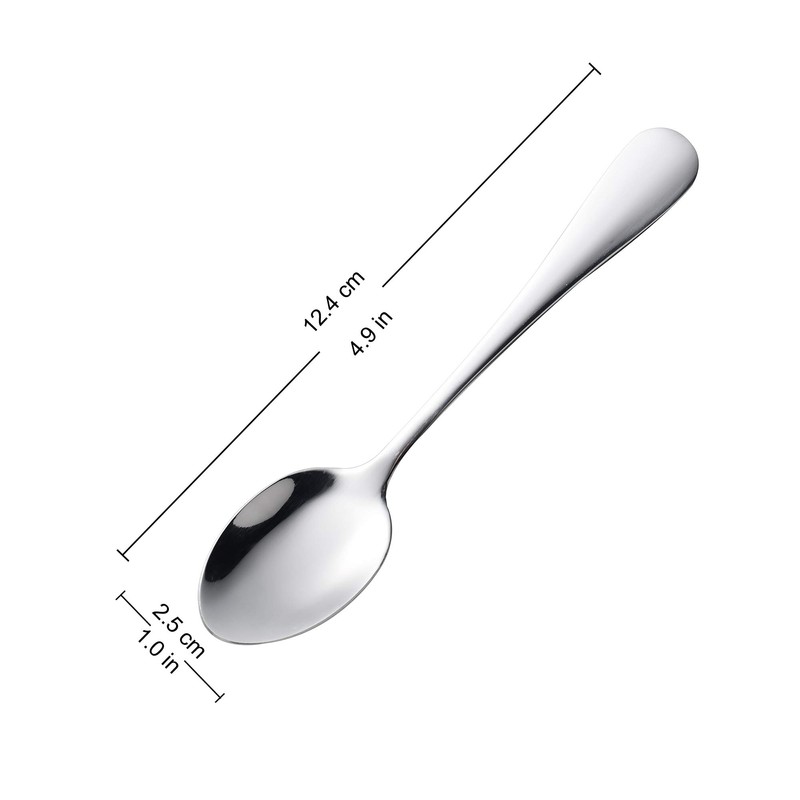 Mini Espresso Coffee Spoons, 4.9 Inches Stainless Steel Small Dessert