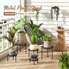 5 Pack Metal Plant Stand Indoor Outdoor Heavy Duty Plant