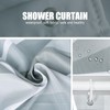 Gelbchu Grey Long Geometric Shower Curtain, Waterproof Design and Polyester,