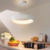 Dnshjue Modern LED Chandelier- White Dimmable Circular LED Pendant Light
