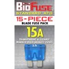 BioFuse Standard ATO 15A Fuse Set (15 Regular Fuses) Blade