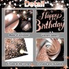 Lecheme Rose Gold Happy Birthday Backdrop 6x4ft Black Pink Birthday