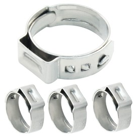 LifCratms 20 Pack 1/2 Inch PEX Crimp Rings, Stainless Steel Single Ear Hose Clamps, PEX Cinch Clamps for PEX Tubing Pipe Fitting Connections