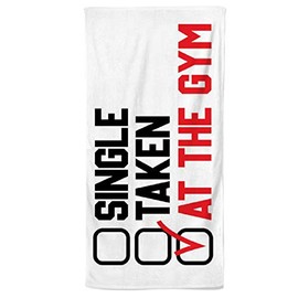 Power Towel das Coole Gym Fitness & Sports Towel with a Message, Size 50 cm x 100 cm, Powertowel Microfibre Cotton (Single Taken at The Gym)