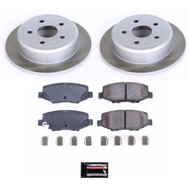 Power Stop SC3090 Rear Brake Kit With Semi-Coated Brake Rotors and Ceramic Brake Pads & Hardware For 2007 2008 2009 2010 2011 2012 2013 2014 2015 2016 2017 Jeep Wrangler | 2018 Wrangler JK