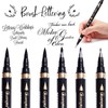 Calligraphy Pens - 6pcs Calligraphy Set for Beginners Refillable Black