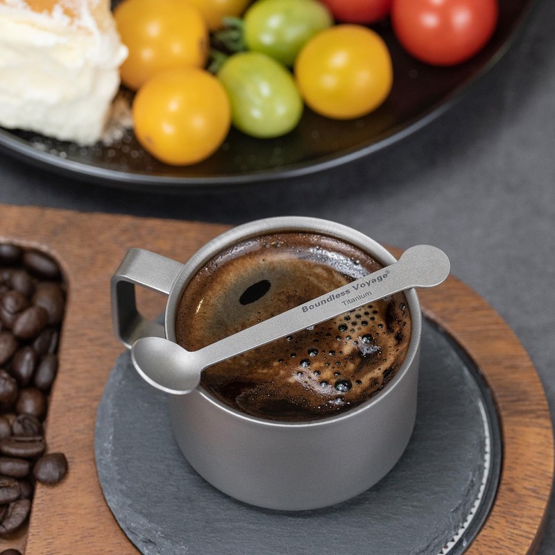 Boundless Voyage Mini Espresso Spoons 5pcs, Tiny Spoons, Titanium Coffee