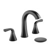 Matte Black Bathroom Sink Faucet, 2 Handle 8 inch Widespread