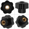 Socialme-eu Universal Black Plastic Star Shape Head Clamping Nuts Knob