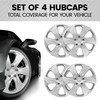 BDK (4-Pack) Premium Black/Silver Hubcaps 16" Wheel Rim Cover Hub