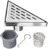 Hydroware Triangle Shower Drain - Stainless Steel Triangular Shower Floor
