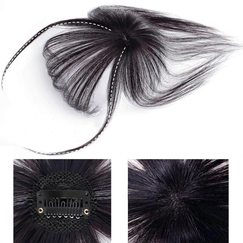 FFWTPY Hair Accessories, Clip-In Bangs with Temples, Fringe, Synthetic Extension,