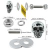 Bashineng Skull License Plate Bolts Fasteners License Plate Screw Decoration