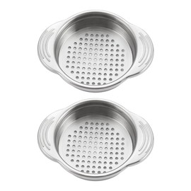 2 Pcs Stainless Steel Tuna Can Strainer Sieve Metal Food Can Strainer Press Lid Canning Colander Oil Drainer Tuna Filter for Beans Vegetables Kitchen Supplies