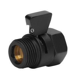 GOVALVE Shower Shut Off Valve G1/2" Standard Connection Brass Water Flow Control Valve with Filter Gasket for Shower Head Water Volume Adjust (Matte Black)