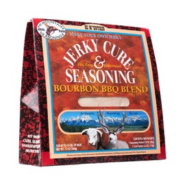 Hi Mountain Jerky Seasoning and Cure Kit | BOURBON BBQ BLEND | Beef Jerky Seasoning | Perfect for Beef, Venison, Elk, & Deer | Seasons up to 15 lbs. of Meat (1 Box)