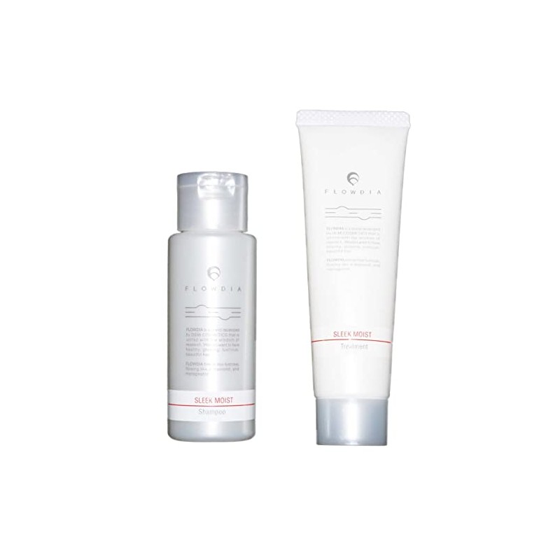 Flowdia Shampoo & Treatment Set Sleek Moist 1.7 fl oz