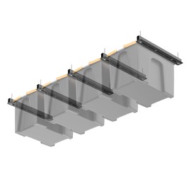 Ultrawall Overhead Garage Storage Rack, Heavy Duty Ceiling Storage Rack, 26 Inch Adjustable Ceiling Bin Storage System, 5 Sets for 4 Bins