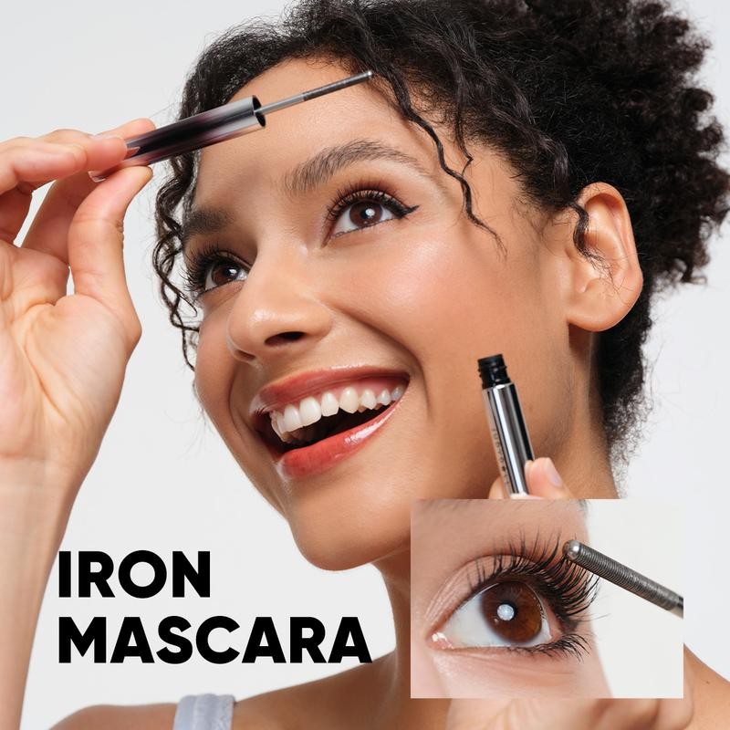 JUDYDOLL 3D Curling Eyelash Iron Mascara, Black & Brown, Curling