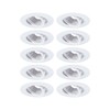 Paulmann 92115 Recessed Light Set of 10 Swivelling Round 90