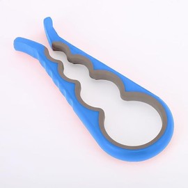 Multi-Color Bottle Opener and Can Opener for Weak Hands, Elderly Arthritis, Elderly, Jar Lid Opener with Rubber Pad for Jar Opener and Corkscrew Opener(blue and gray)