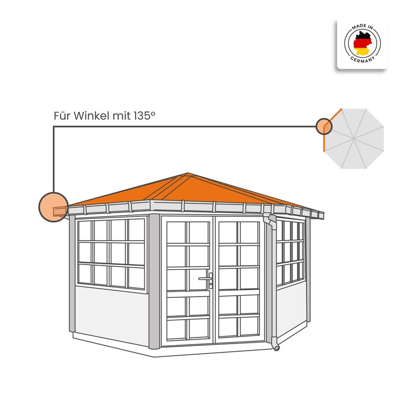 INEFA Gutter Angle 135 Degree Box-Shaped Outer Angle PVC NW68