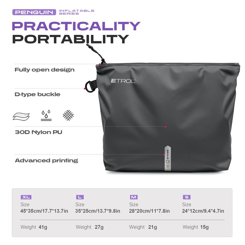 ETROL Travel Packing Cubes Set of 3, Waterproof Compression Storage