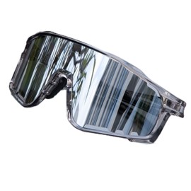 KAPVOE Polarized Cycling Glasses for Men Women MTB Glasses Mountain Bike Glasses TR90 Sport Sunglasses UV400 Protection Biking Bicycle Riding Running Triathlon Baseball Golf Cycle Glasses Silver