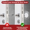 Wideskall® White Round Door Knob Wall Shield Self Adhesive Protector