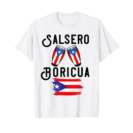 Salsa Puerto Rico Boricua Puerto Rican PR Music Salsero Flag T-Shirt