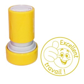 Excellent Travail French Teacher Self-Inking Stamp Gold Ink, 22mm Reinkable^