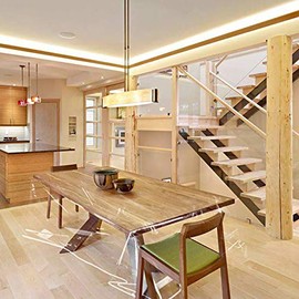 Goodsun Crystal Clear Plastic Tablecloth Protector, Table Cloth Vinyl, Size: (Rectangle 54'X72)