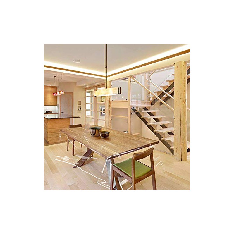 Goodsun Crystal Clear Plastic Tablecloth Protector, Table Cloth Vinyl, Size: