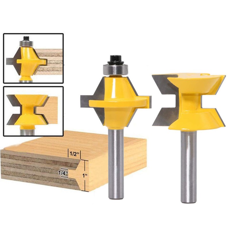 8 mm Shank Milling Cutter Set 120 Degree Groove Cutter