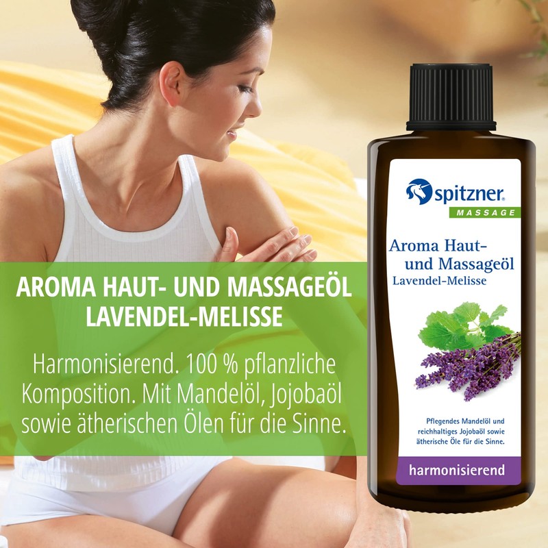 Spitzner Aroma Haut- & Massageöl Lavendel-Melisse (190 ml) – harmonisierendes