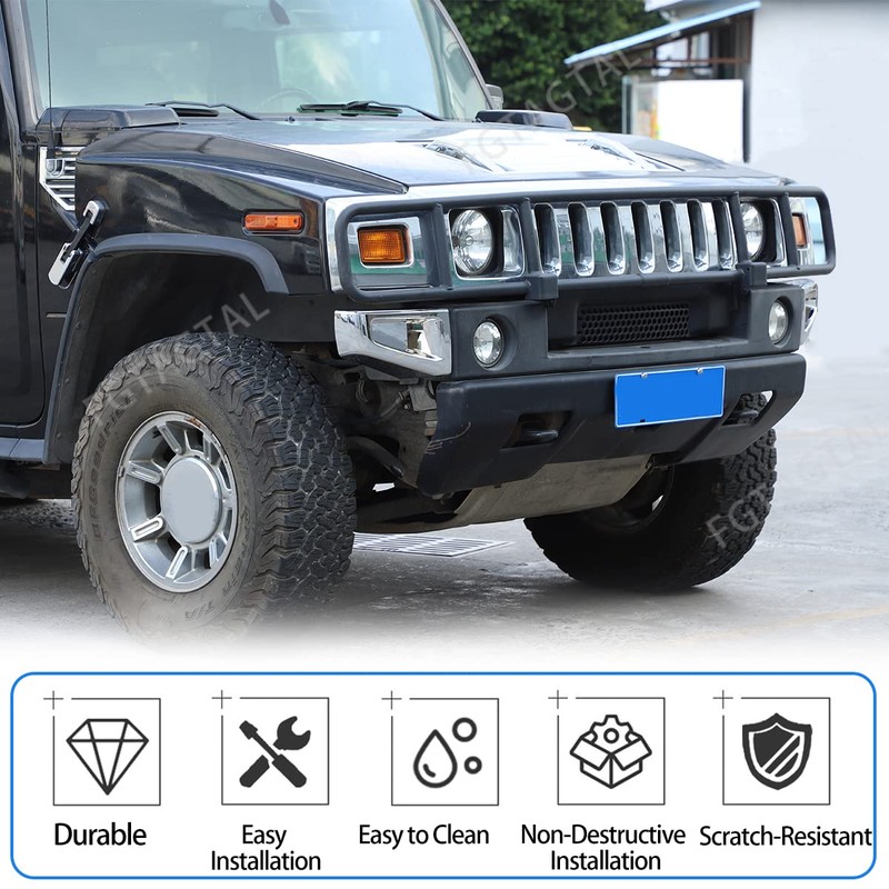 Front Bumper Corner Bezels Replacement Compatible with Hummer H2 2003-2009