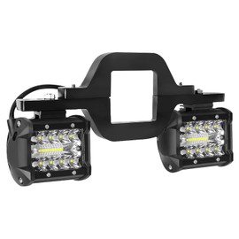 AveneMark 4‘’ 60W LED Work Light Pods（2 PCS） with 2.5‘’ Towing Hitch Mount Brackets LED Bar for Truck Trailer SUV Pickup Fit Dual Led Off-Road Driving Light bar