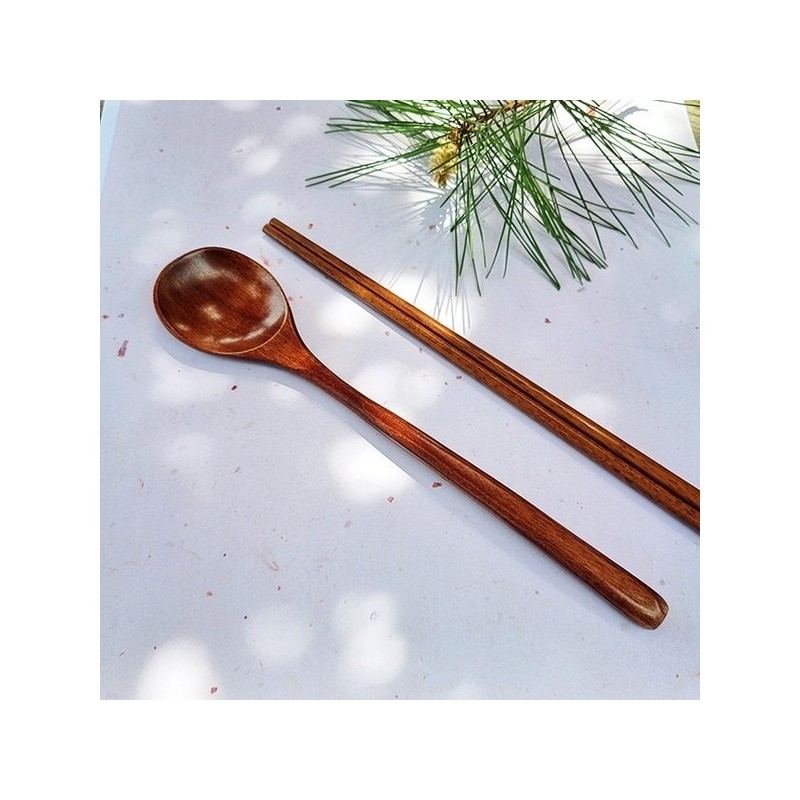 Nature Wood Wide Cutlery Set for 5 / Lacquered Wooden