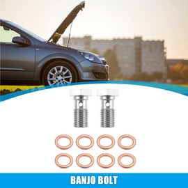 X AUTOHAUX 2 pieces thread turbo brake line banjo single bolt 20 mm M10 x 1.5