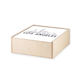 Fabulous Wooden Crate - Los Angeles Minimalist California USA Travel (11 x 11 x 3.5cm)