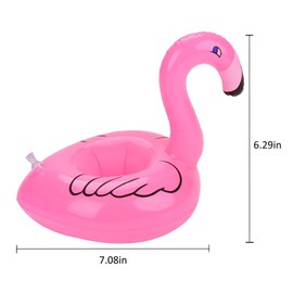 TiGog Pack of 12 Drink Holders Pool, Inflatable Pool Drink Holder, Floating, Cup Holder Pool, Flamingo Inflatable Bottle Holder, Inflatable Pool Toy for Swimming Pool Beach