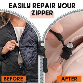Universal Zip Repair Kit, Removable Replacement Zipper for Zip, Zip Zipper, Zip Set, Zip Fix Kit for Jacket/Coat/Backpack Pack of 12